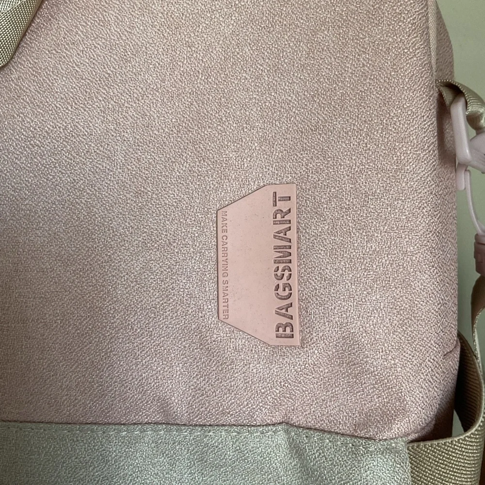 BAGSMART Pink Laptop Bag 15”-17” Work Travel Briefcase Messenger Organize New